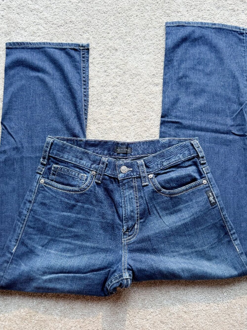 Silver Jeans Co. Dark Wash Gordie Relaxed Straight Leg Jean - Size 32 x 30